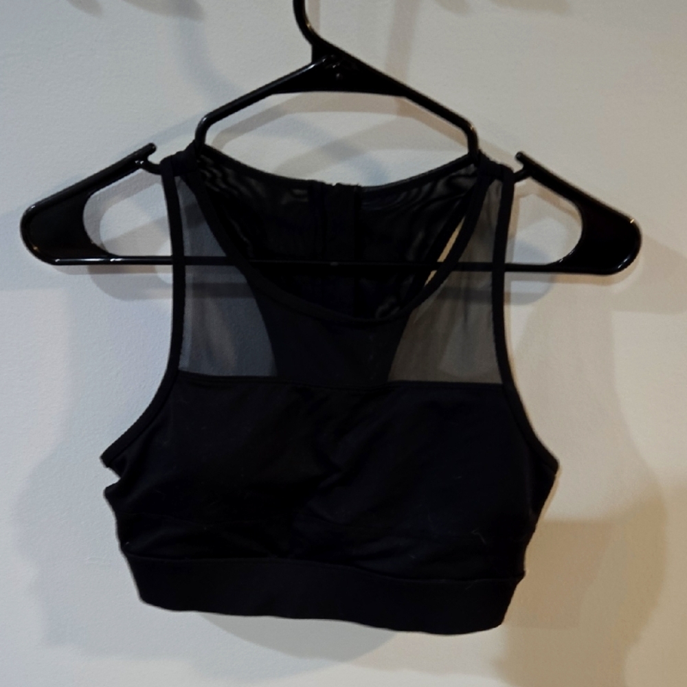 ZYIA Black Mesh Sports Bra